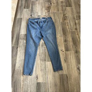 Jessica Simpson High Rise Forever Rolled Ankle Blue Jeans Women’s Size 16W